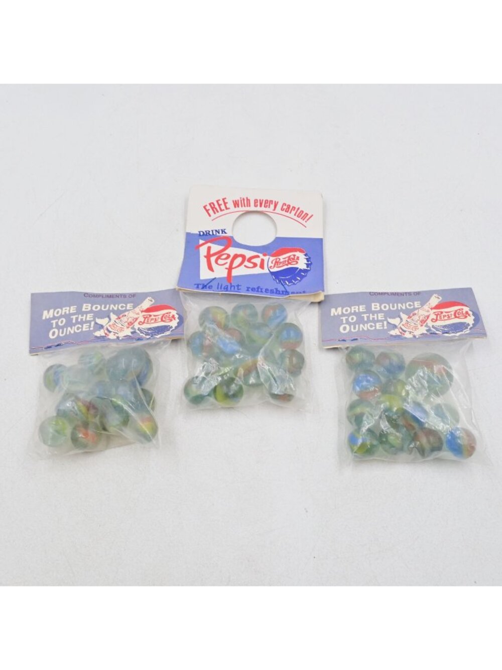 Drink Pepsi-Cola Promotional Promo Marbles Sealed Lot Of 3 Vintage
